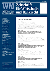 WM IV: Zeitschrift für Wirtschafts- und Bankrecht